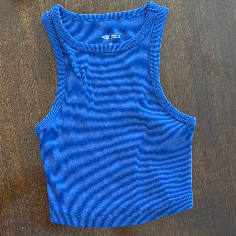 Woman’s XXS Wild Fable Blue Ribbed Tank Top